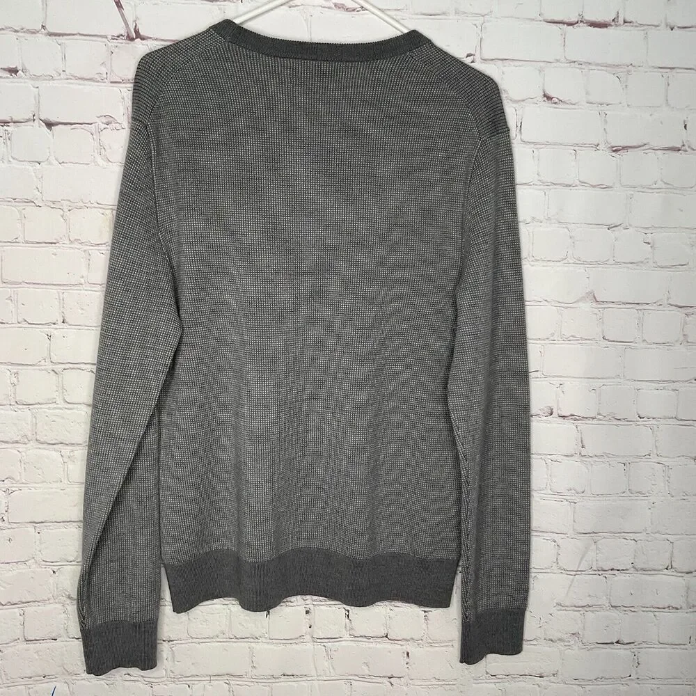 Banana‎ Republic Baruffa Sweater Men's Medium Gray Italian Merino Wool Pullover